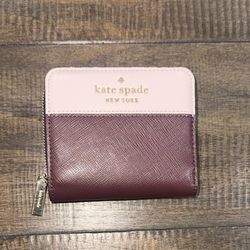 Kate Spade Two-Tone Pink and Burgundy Wallet