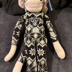 Raiders Official Sock Monkey With Velcro Hands 
