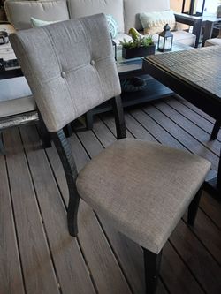 Table and 4 chairs ask 100 could use black stain on table asking 100