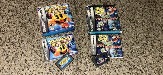 Game boy advance sponge bog SquarePants & Pac-Man & pinball
