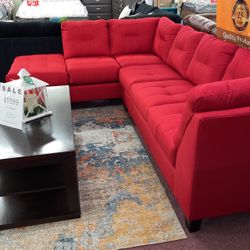 🇺🇸HUGE Blowout Furniture Sale!🇺🇸 Brand New Red Sectional! $50 Down Takes It Home Today!