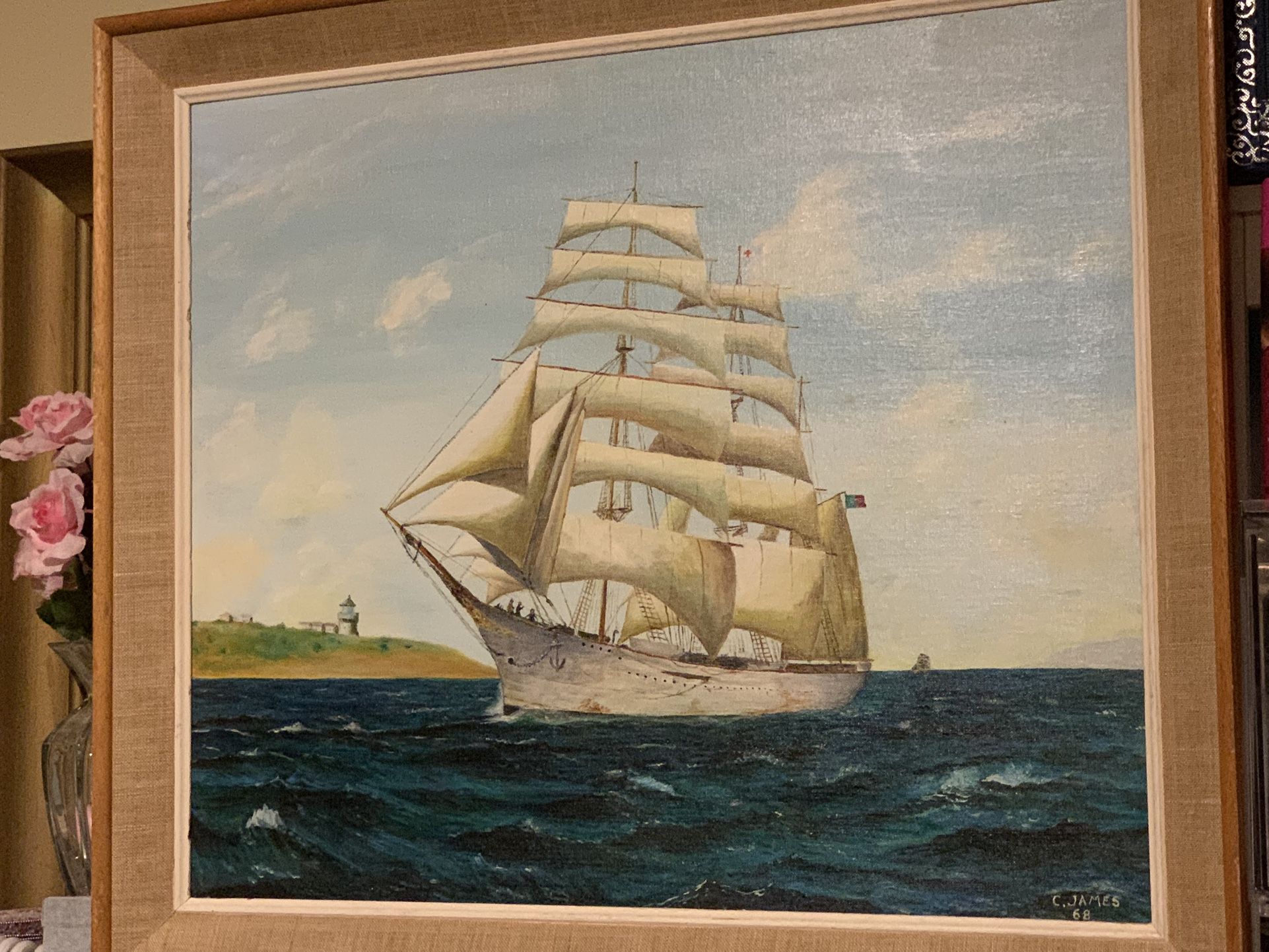 Hand painted Oil Painting W/ Frame