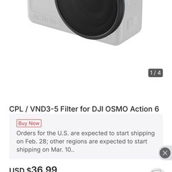 CPL / VND3-5 Filter for DJI OSMO Action 6