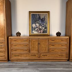 β¨ Vintage Thomasville Prestige Collectible Bedroom Set β Beautiful Burl Wood & Brass β¨