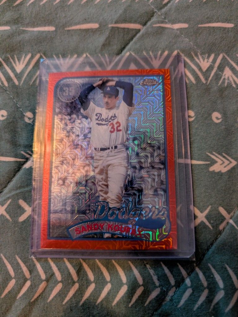 2024 Topps Series 2 Silver Pack Orange Mojo Refractor Sandy Koufax #16/25