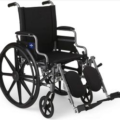 Medline Lightweight Wheelchair for Adults With Swing-Back, Desk-Length Arms, Elevating Leg Rests