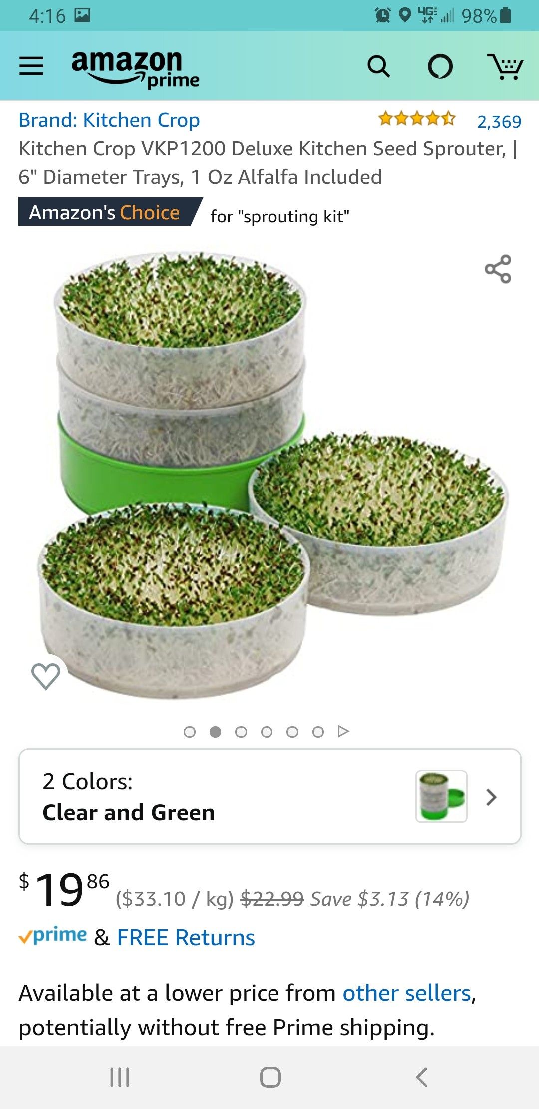 Home seed sprouter