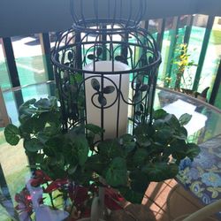 Vintage Cast Iron Bird Cage