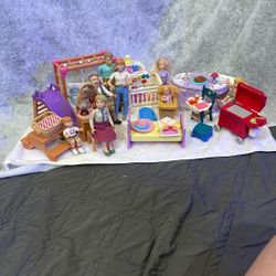 Loving Family, Dolls, Fisher-Price, And Furniture