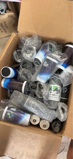 Bulk lot of brand new bottles and coffee mugs