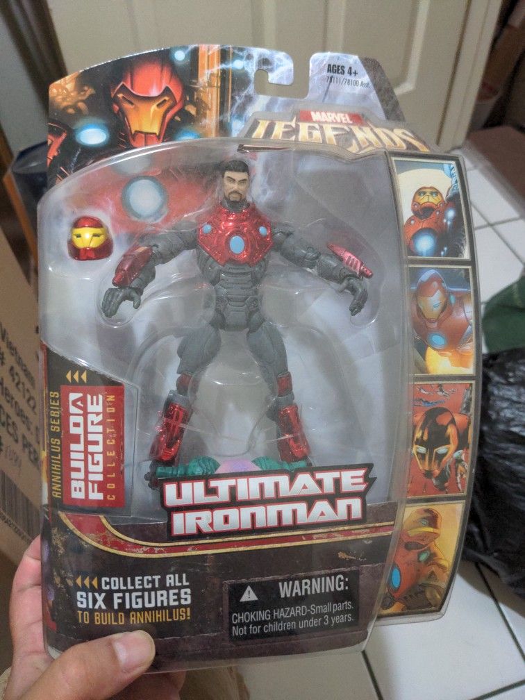 MARVEL LEGENDS ULTIMATE IRON MAN UNMASKED VARIANT 6" FIGURE ANNIHILUS BAF!