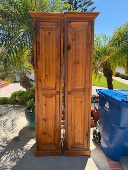 Wooden storage cabinets (pair) $80 (obo)