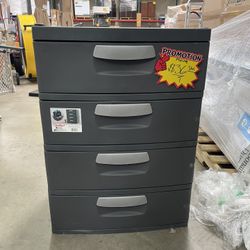 Sterilite 35.5 in. H x 26.625 in. W x 19.25 in. 4-Drawer Plastic Chest