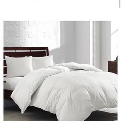 Royal Luxe White goose feather and down king comforter all season overfilled luxury bedding duvet