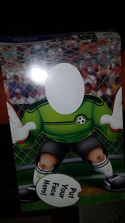 Soccer photo prop