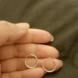 Real silver hoop Earrings