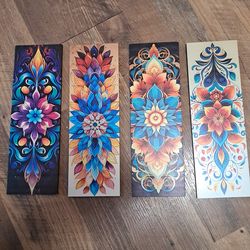 4 Wall Pictures - boho chic and colorful