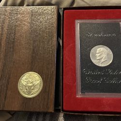 1971-S US Mint Eisenhower Proof 40% Silver Dollar/Original Proof / Brown Box