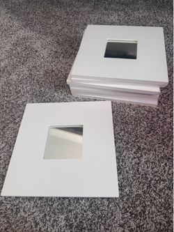 8 white mirror wood tiles