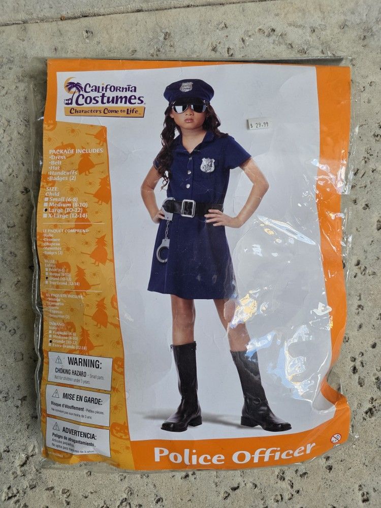 Girls Police Officer Halloween Costume