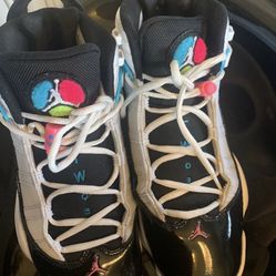 Nike Jordan 6 Rings Patent White Black Pink SOUTHBEACH Miami CK0017-100 Sz 9