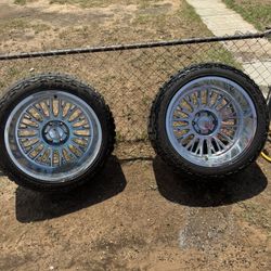 33x12.50R22L Cali Rims on Haidas Tires 