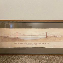 Framed Picture Of Golden Gate Bridge Plans