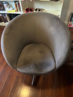 Gray Swivel Accent Chair