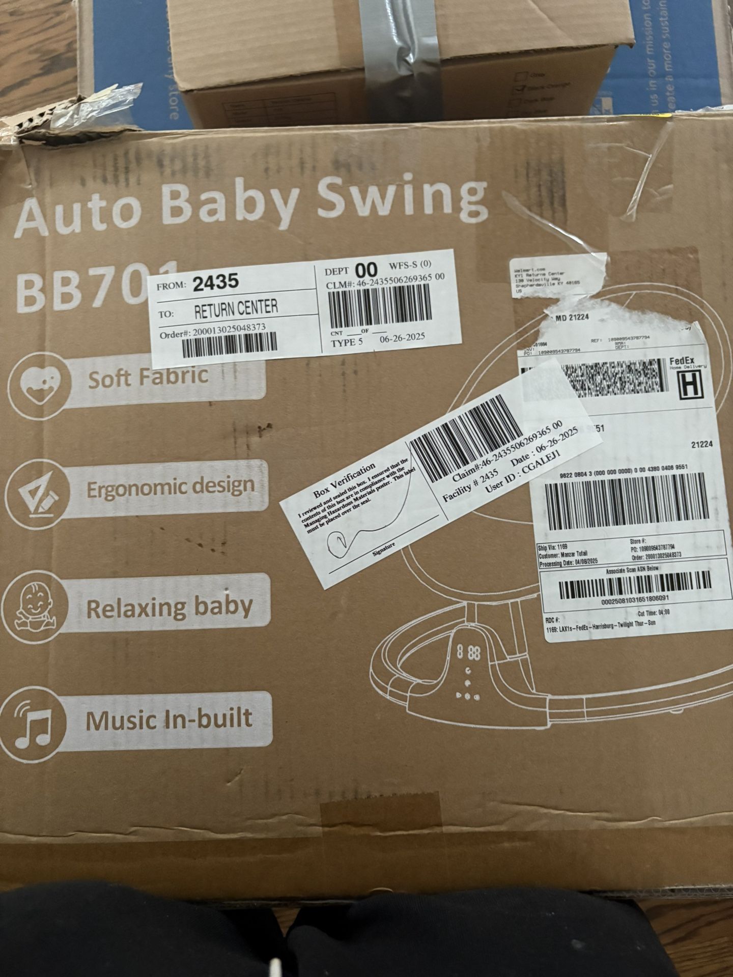 Baby swing brand new inside the box