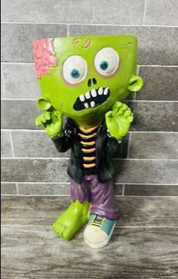 Toil And Trouble Frankenstein Candy Dish 17" Halloween Zombie Trick Or Treat New
