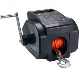 VEVOR Electric Boat Winch. 12V DC 300W. Reversible Electric Trailer Winch for Boats Up to 2000 1bs, Power-in Power-Out. and Freewheel Operations for B