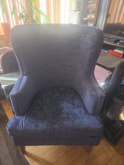 Navy Blue Wingback chair