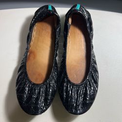 Tieks Black Patent Leather Ballet Slipper Sz 10