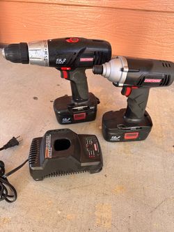 Drill set craftsman die hard with charger