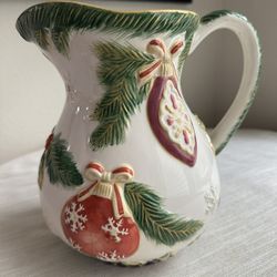 Ceramic Holiday Pitcher