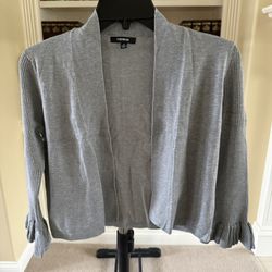 Premise brand light gray open-front cardigan sweater