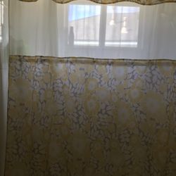 Shower Curtain and Tension Rod
