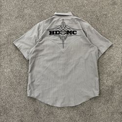 2000s Harley Davidson button up men’s Size L