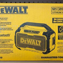 NEW! DeWalt DCR010 12V/20V Bluetooth Speaker
