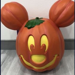 Disney Parks Halloween Mickey Mouse Jack-o'-Lantern Pumpkin $60