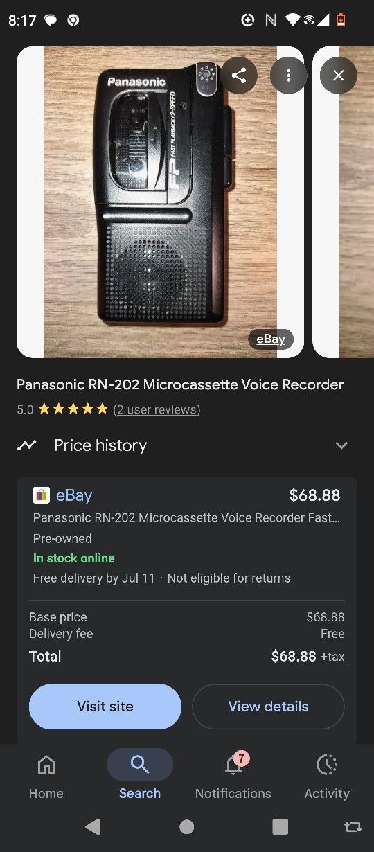 Panasonic Micro Recorder