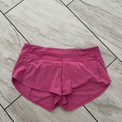 pink lululemon shorts