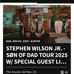 2 Tickets to Stephen Wilson JR