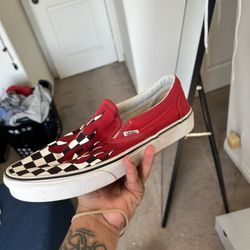 Vans checkered flame sz 10.5