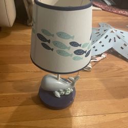 Lambs & Ivy Oceania Blue Ocean/Sea/Nautical Nursery Lamp with Shade