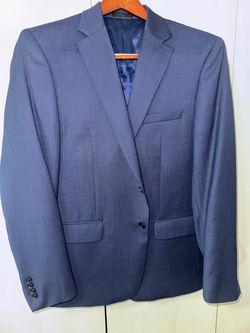 Navy blue suit jacket with subtle textured weave #formal #business size 44R slim