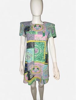 Versace Barocco Patchwork print dress