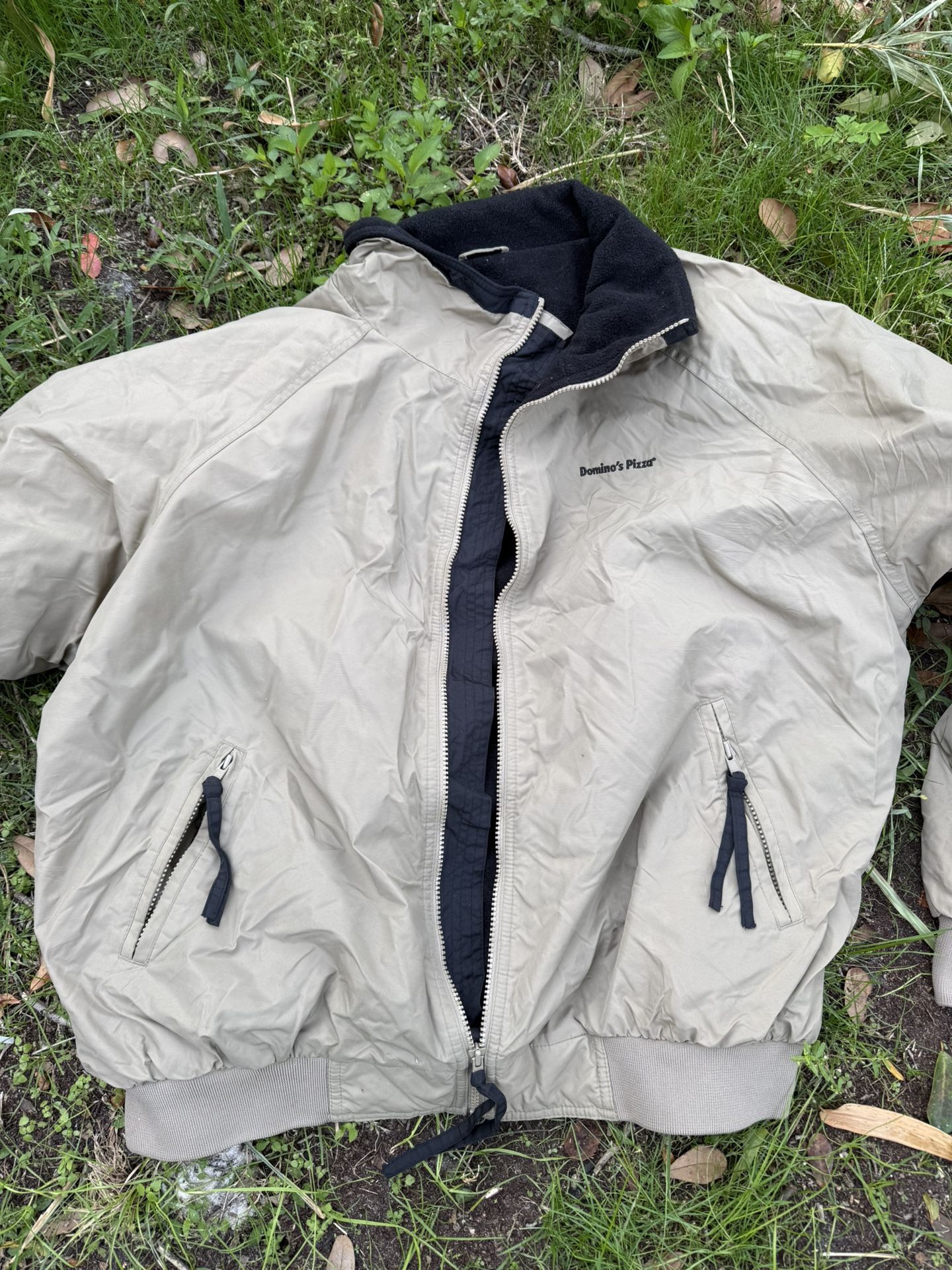 Domino’s Pizza Jacket (Port Authority 2XL) Fleece-lined, wind-resistant, comfortable, and warm. Embroidered logo. Great everyday jacket.