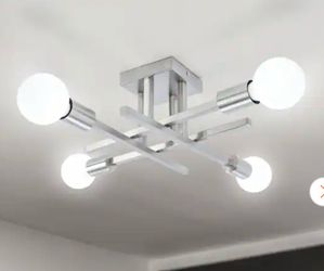 18” 4-Light Nickel Sputnik Ceiling Light – $20