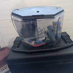 Fish Tank With Decorations, Filter, And Mini Tank
